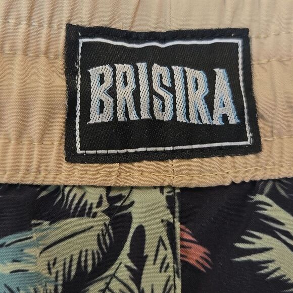 BRISIRA Swim Trunks Lined Shorts Palm Tree Island Vacation Mens 36 XL 4" Inseam - Picture 3 of 11
